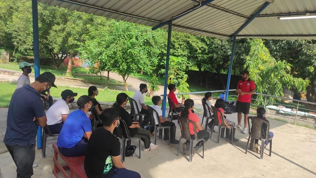 Outdoor athlete workshop discussion